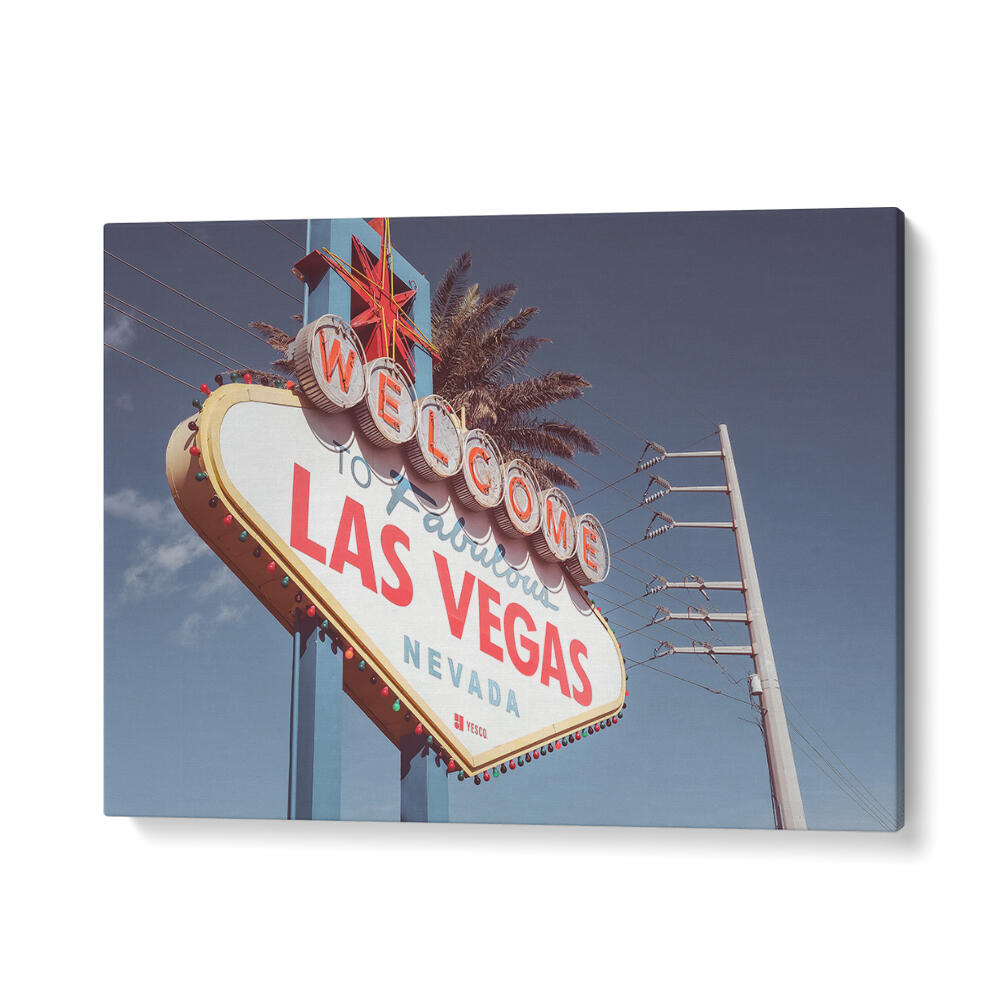 Stunning LAS VEGAS SIGN COLOR, COWBOY artwork brings Western spirit to your home with vibrant Americana charm.