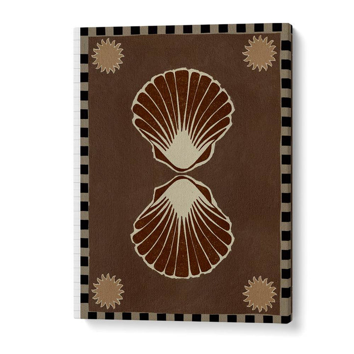 LUSH DUO I, BEACH PAINTINGS showcases elegant shell designs, perfect for coastal-themed decor in your home.