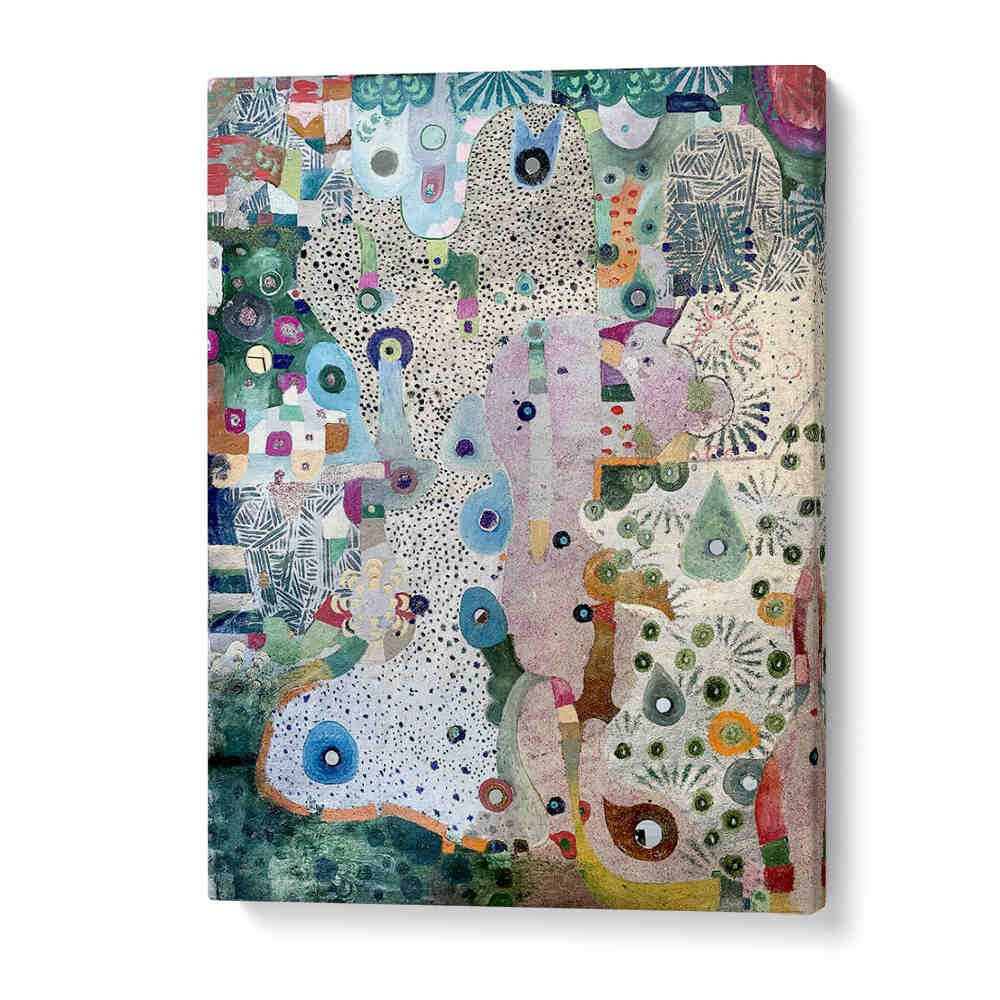 MIRRORS AND SPACE , ABSTRACT PAINTINGS GalleryWrap canvas with layered luminous tones, reflective depth and geometry