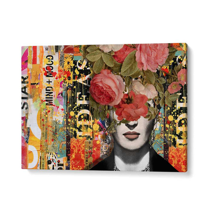 MODERN FLORAL COLLAGE PORTRAIT