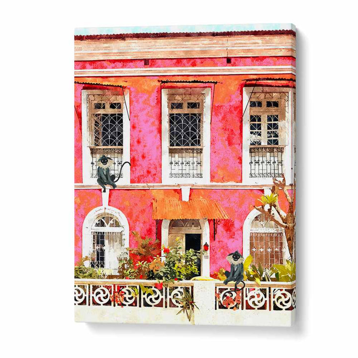 MONKEYS ON PINK HOUSE