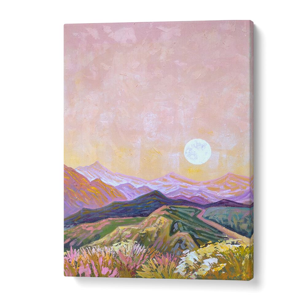 Stunning MOON HILLS, LANDSCAPE PAINTINGS featuring serene moonlit hills, perfect for transforming your space.