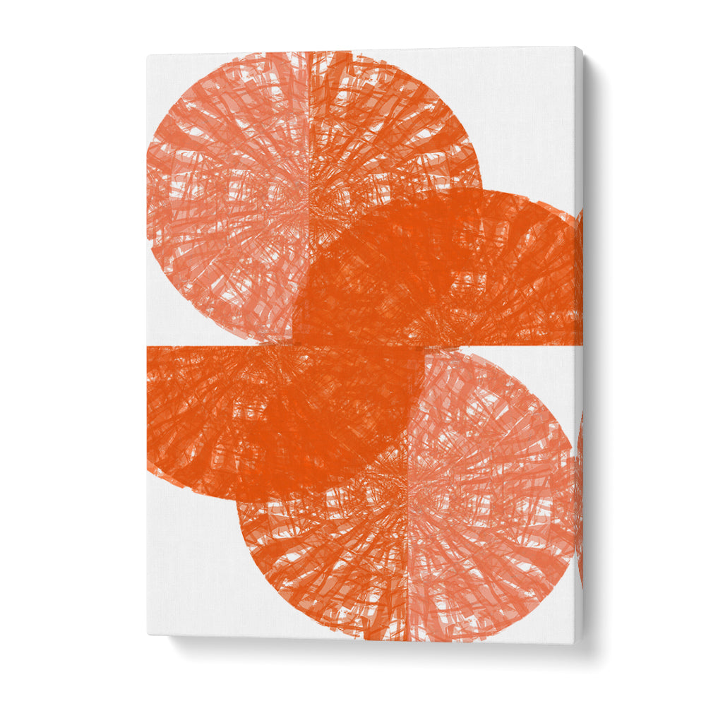 Vibrant ORANGE CIRCLE FANS I, ABSTRACT PAINTINGS, add modern flair to any space with stylish design and color.