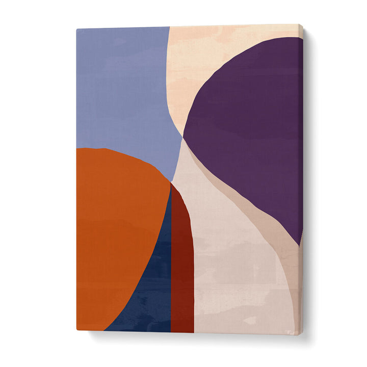 ORGANIC FORMS IN EARTHY AND BLUE TONES , ABSTRACT PAINTINGS