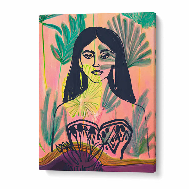 PALM GARDEN GODDESS , PORTRAITS & FIGURATIVE ILLUSTRATIONS