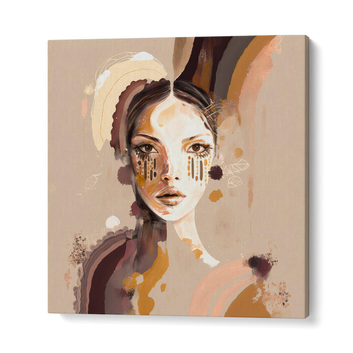 PORTRAIT OF A WOMAN WITH A SERENE EXPRESSION , PORTRAITS & FIGURATIVE ILLUSTRATIONS