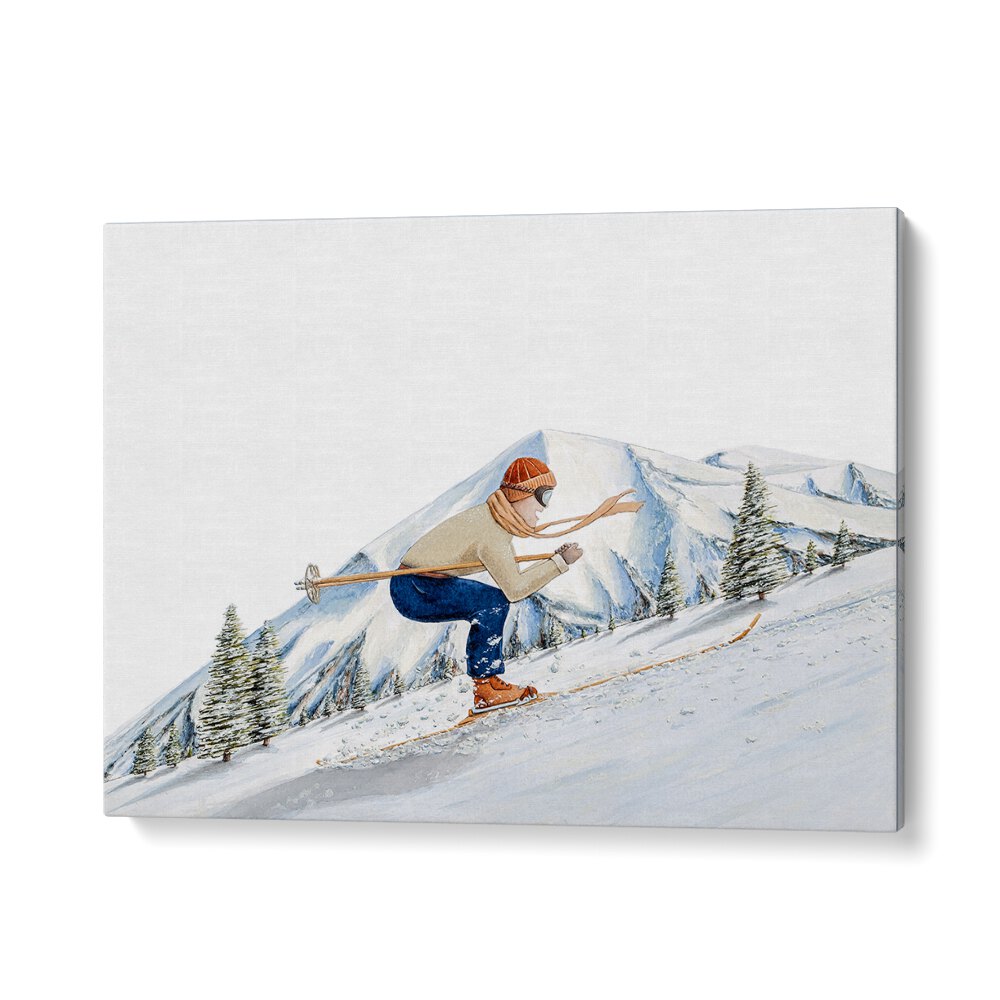 Stylish PARADOXICA, SPORTS POSTERS featuring a vintage skier, perfect for luxury home decor enthusiasts.