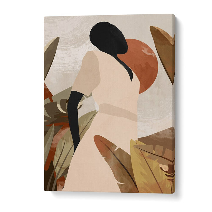TROPICAL GIRL, BOHO ART PAINTINGS showcase vibrant abstract art, perfect for enhancing your bohemian decor.