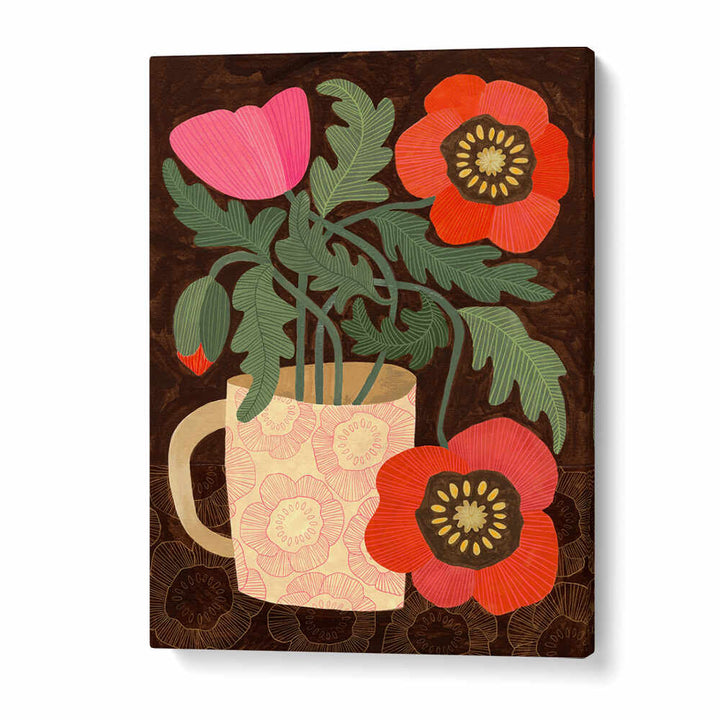 RED POPPIES IN A MUG