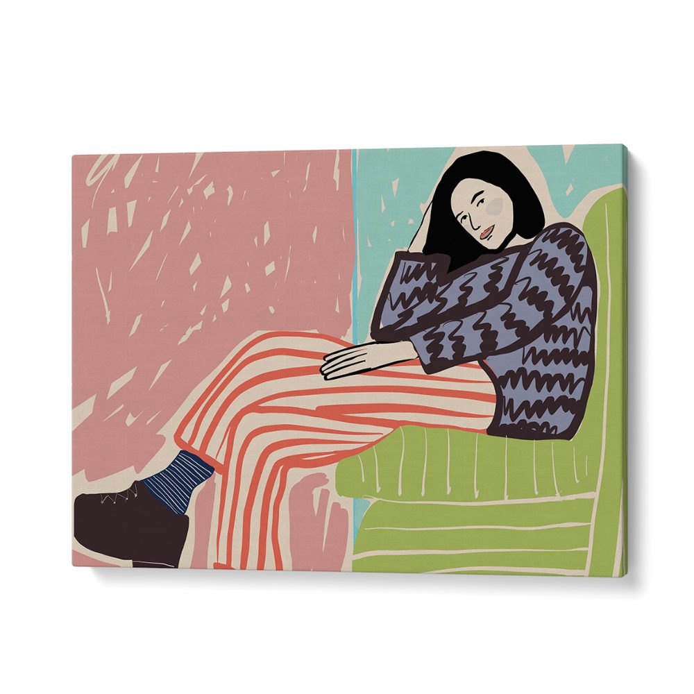 RELAXED WOMAN SITTING