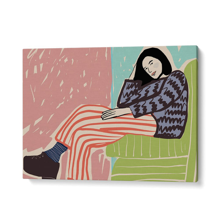 RELAXED WOMAN SITTING