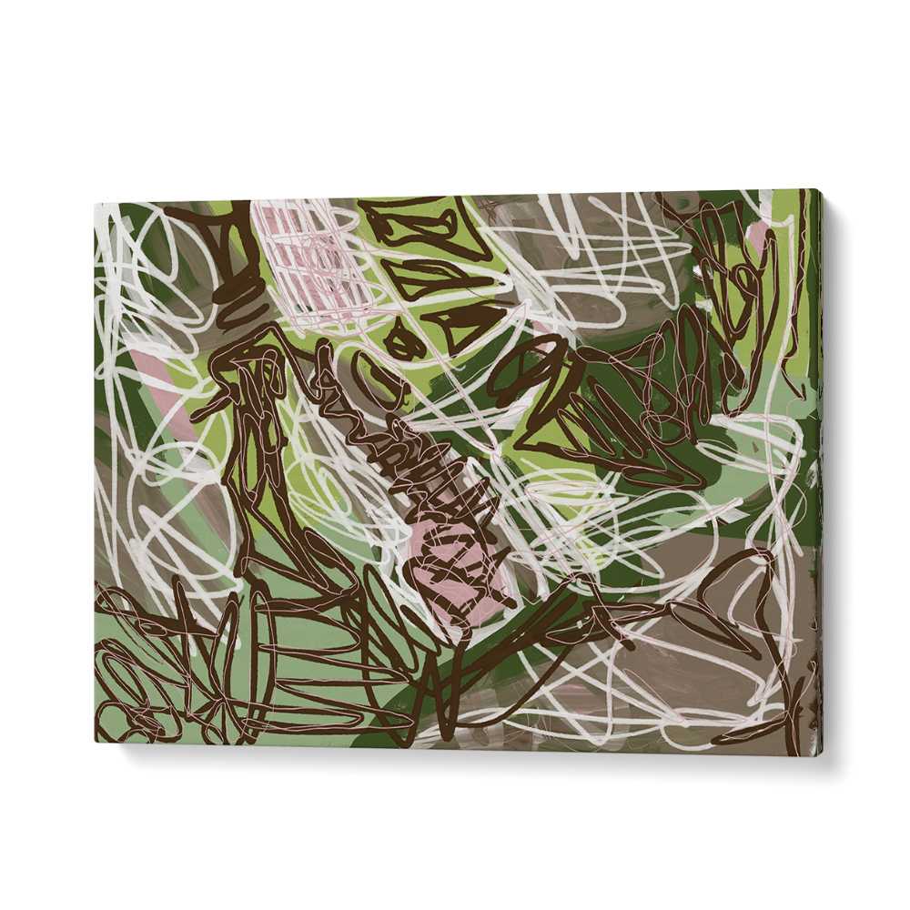 SCRIBBLED GREEN ABSTRACT