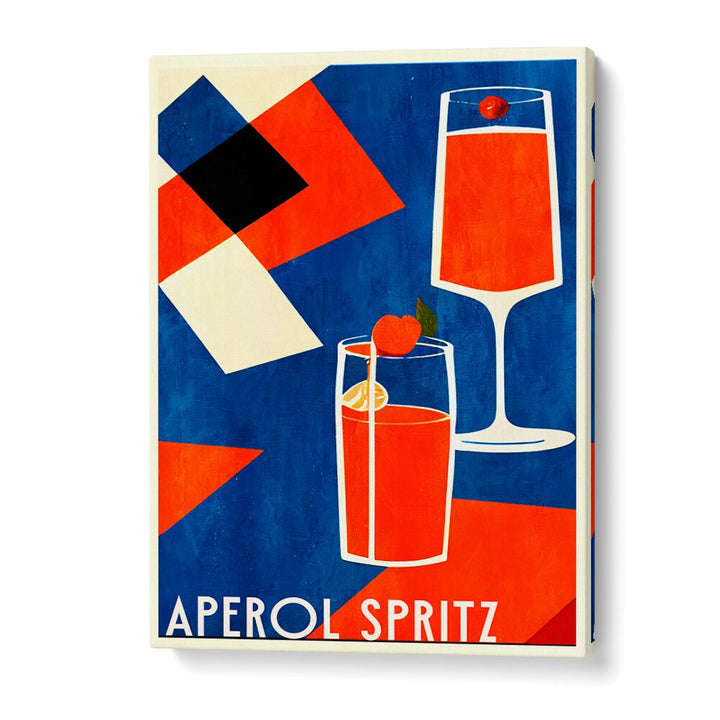 Vibrant APEROL SPRITZ, BAR & CAFE ART piece, perfect for enhancing any space with lively ambiance.