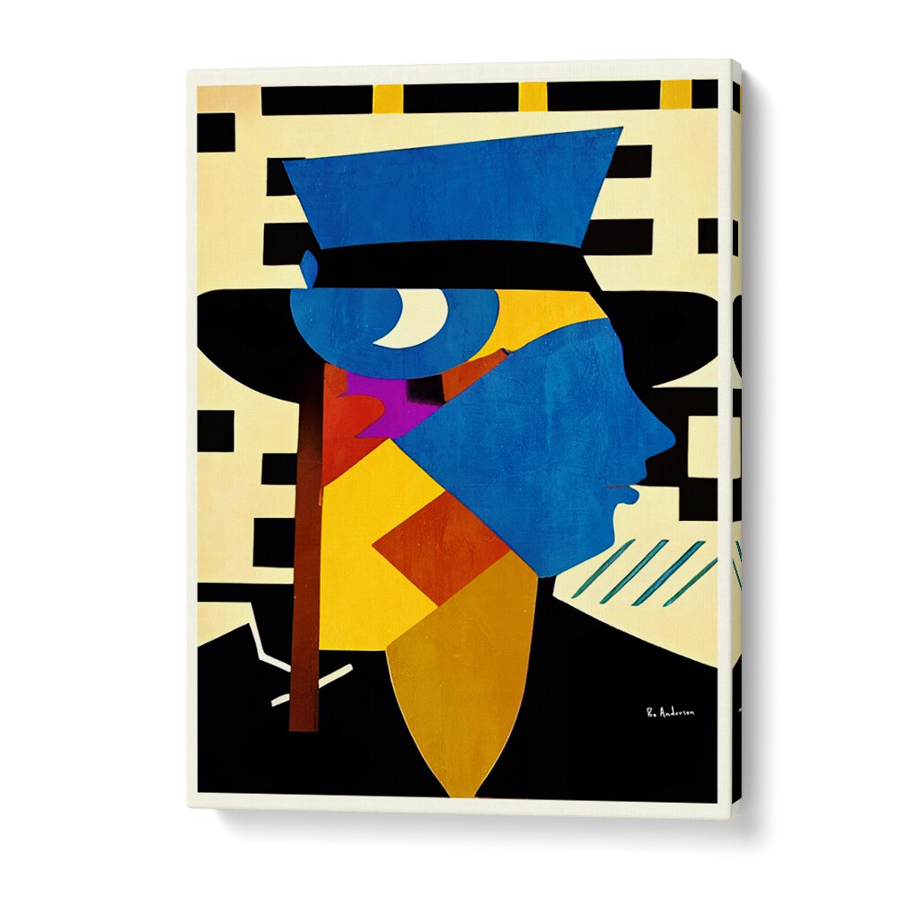 Colorful portrait featuring a young girl with hat, showcasing youthful elegance in YOUNG GIRL WITH HAT, PORTRAITS collection.