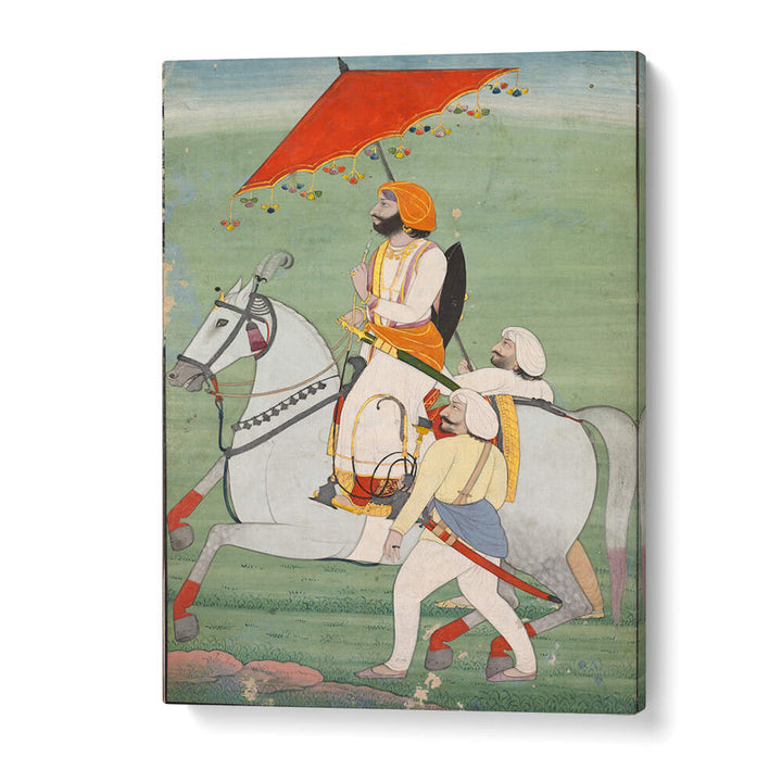 ROYAL PROCESSION UNDER THE CANOPY , INDIAN ART PAINTINGS