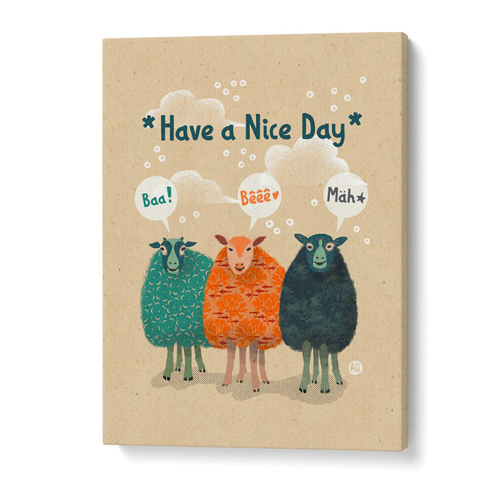 SHEEP'S CHEERFUL GREETING , KIDS ROOM PAINTINGS