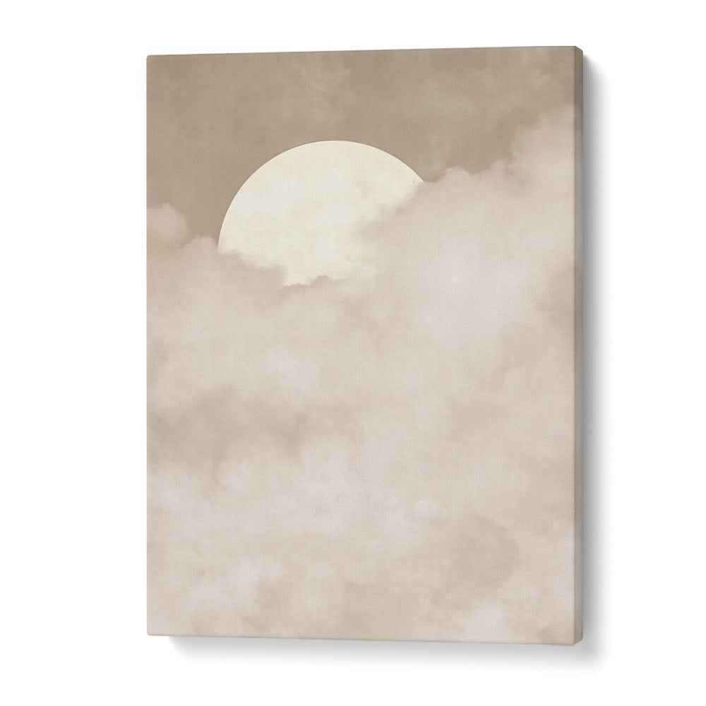 SOFT MOON ABOVE CLOUDS