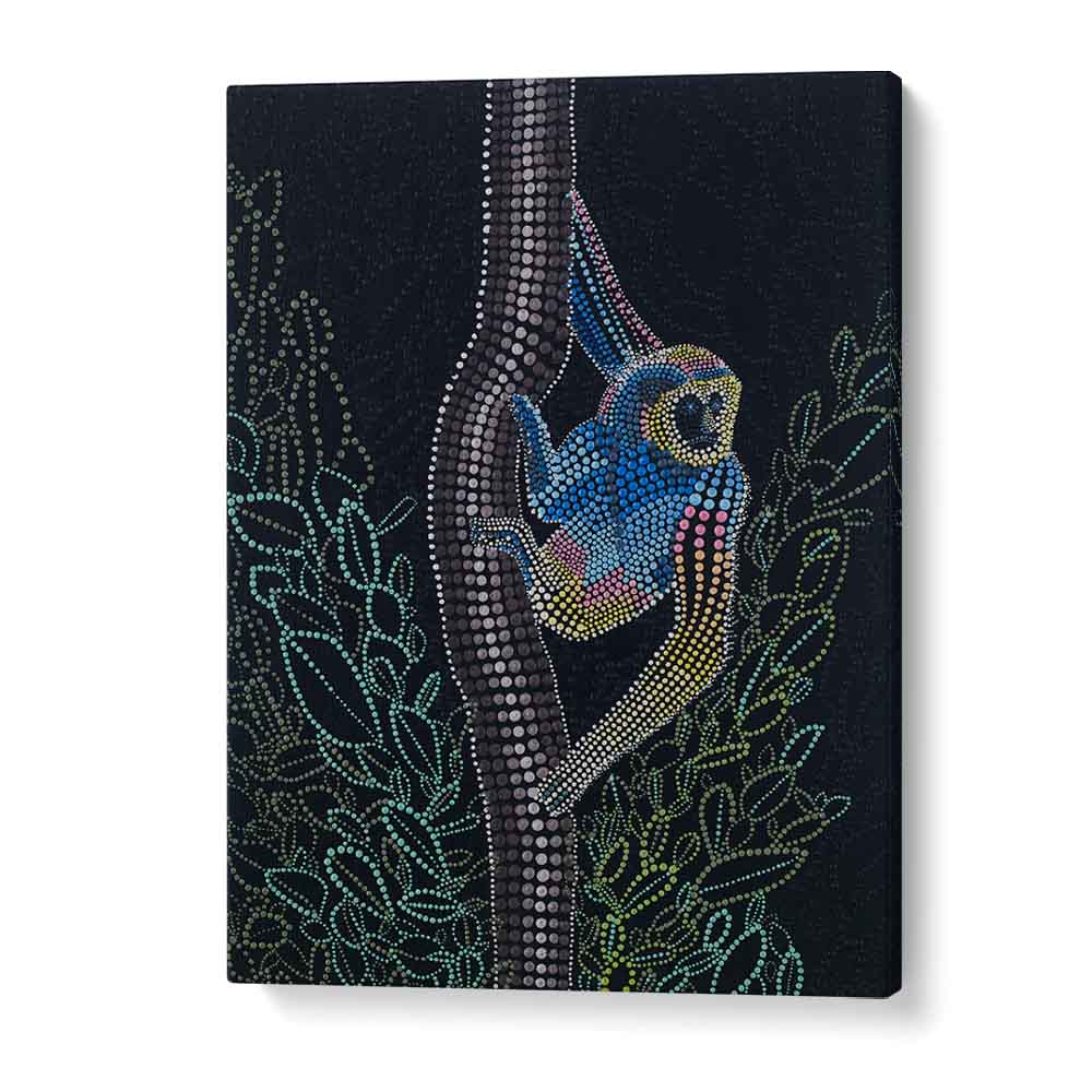 Vibrant Thailand Gibbon Kids Room Paintings add a playful touch to your child's space with colorful wall art.