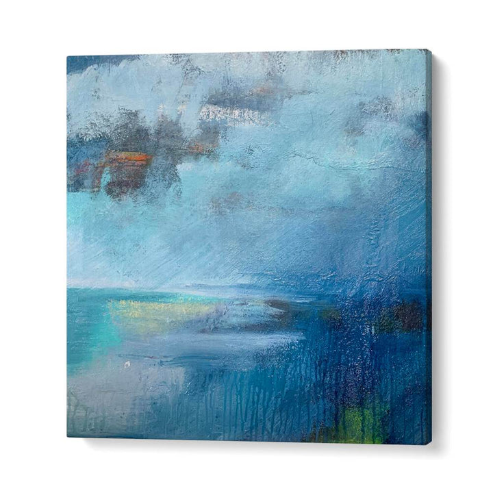 Serene TRANQUIL SEASCAPE PAINTING, an elegant addition to your decor, showcasing calming abstract waves and waters.