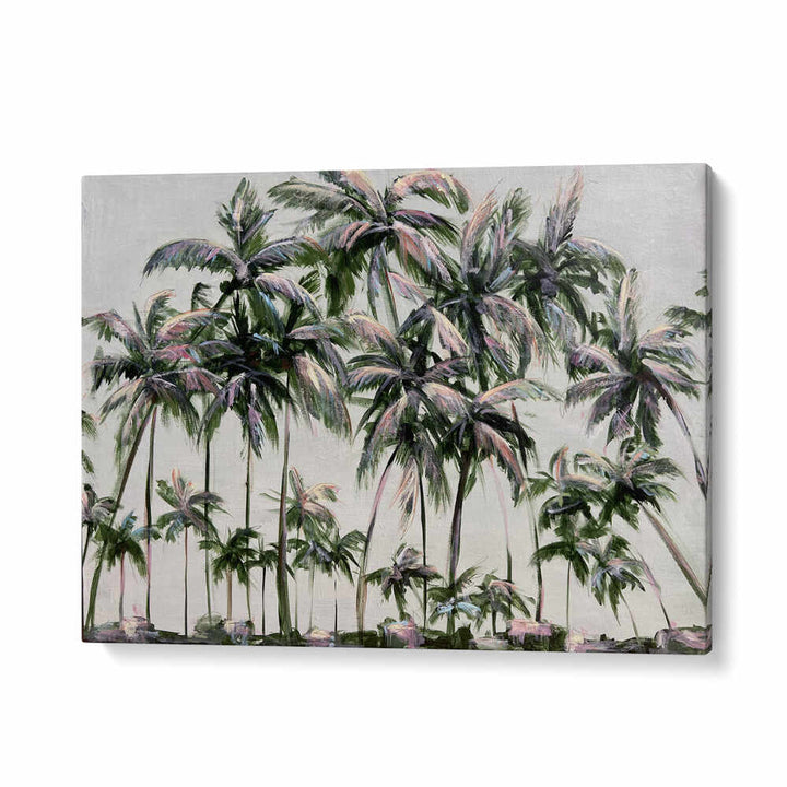 Vibrant Tropical Palm Trees Beach Paintings create a serene coastal escape for your living space.