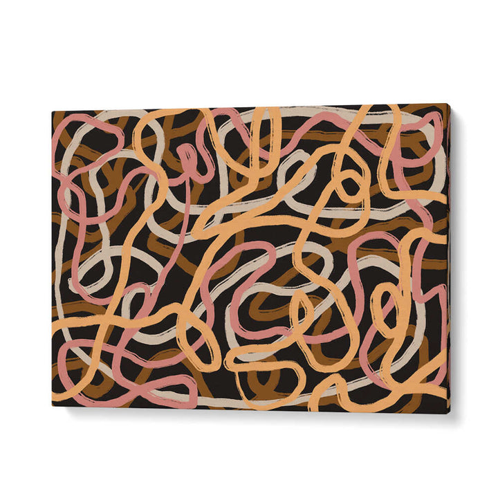 TANGLED COLORFUL LINES , ABSTRACT PAINTINGS