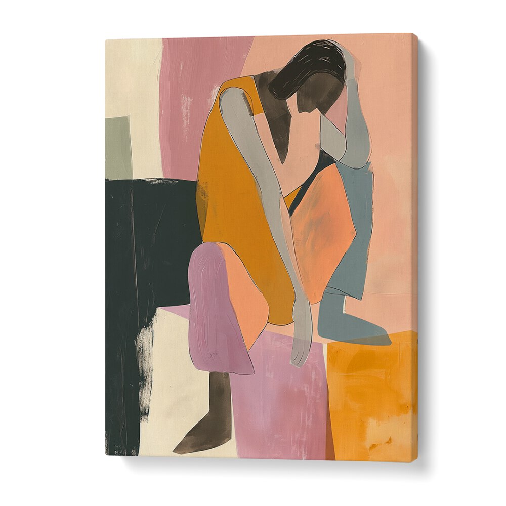 Stylish figurative illustration from THE WALL, PORTRAITS collection, perfect for modern home decor.