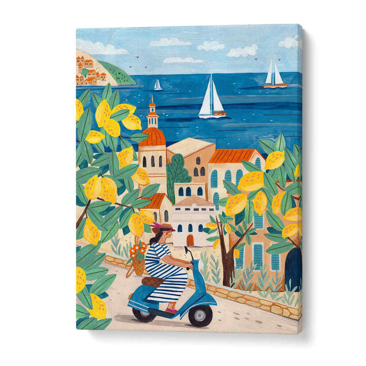 WOMAN ON THE AMALFI COAST , TRAVEL POSTERS