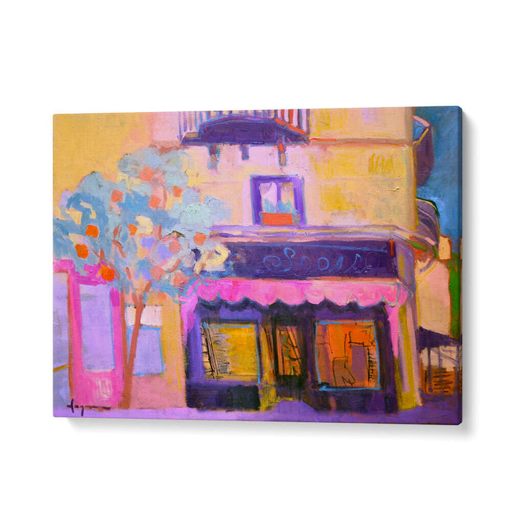 VIBRANT CAFE╠ü SCENE , LANDSCAPE PAINTINGS