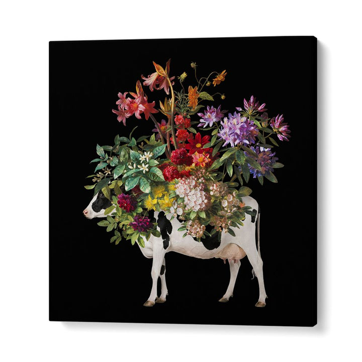 VIBRANT FLORAL COW