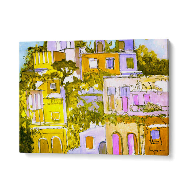 VIBRANT ROOFTOPS , LANDSCAPE PAINTINGS