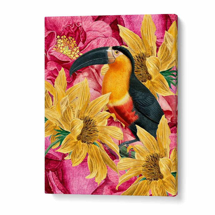 VIBRANT TOUCAN AND FLOWERS