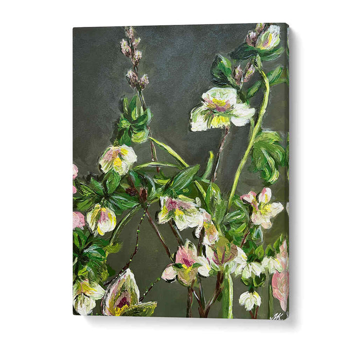 WHITE AND PINK FLORAL PAINTING