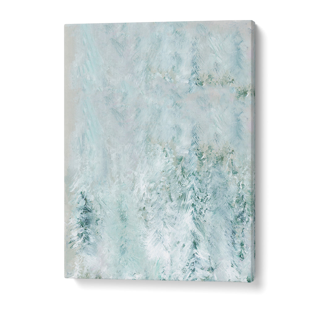Enchanting WINTER WHITE FOREST I, ABSTRACT PAINTINGS, evokes tranquil winter elegance for your decor. Perfect for any space!