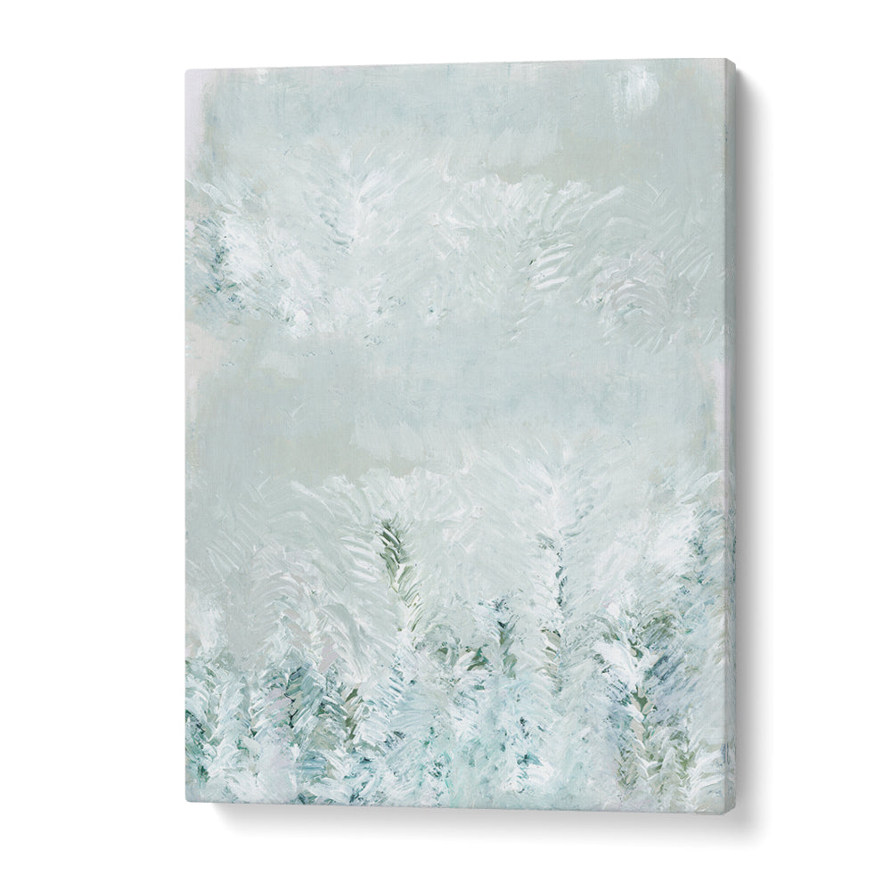 Serene WINTER WHITE FOREST II, ABSTRACT PAINTINGS, captures tranquil snow-covered woodlands for peaceful decor.