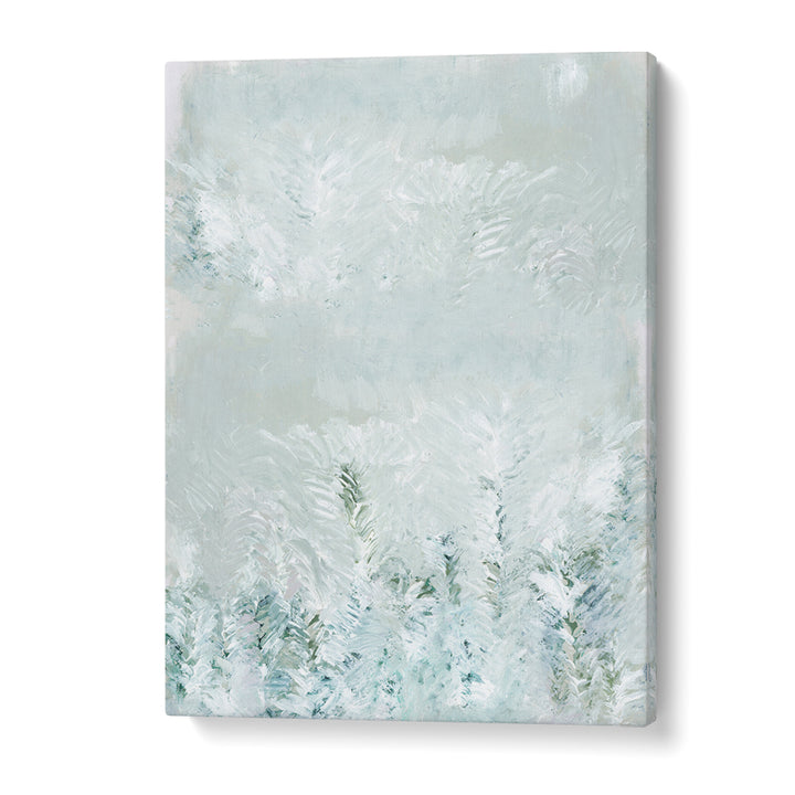 Serene WINTER WHITE FOREST II, ABSTRACT PAINTINGS, captures tranquil snow-covered woodlands for peaceful decor.
