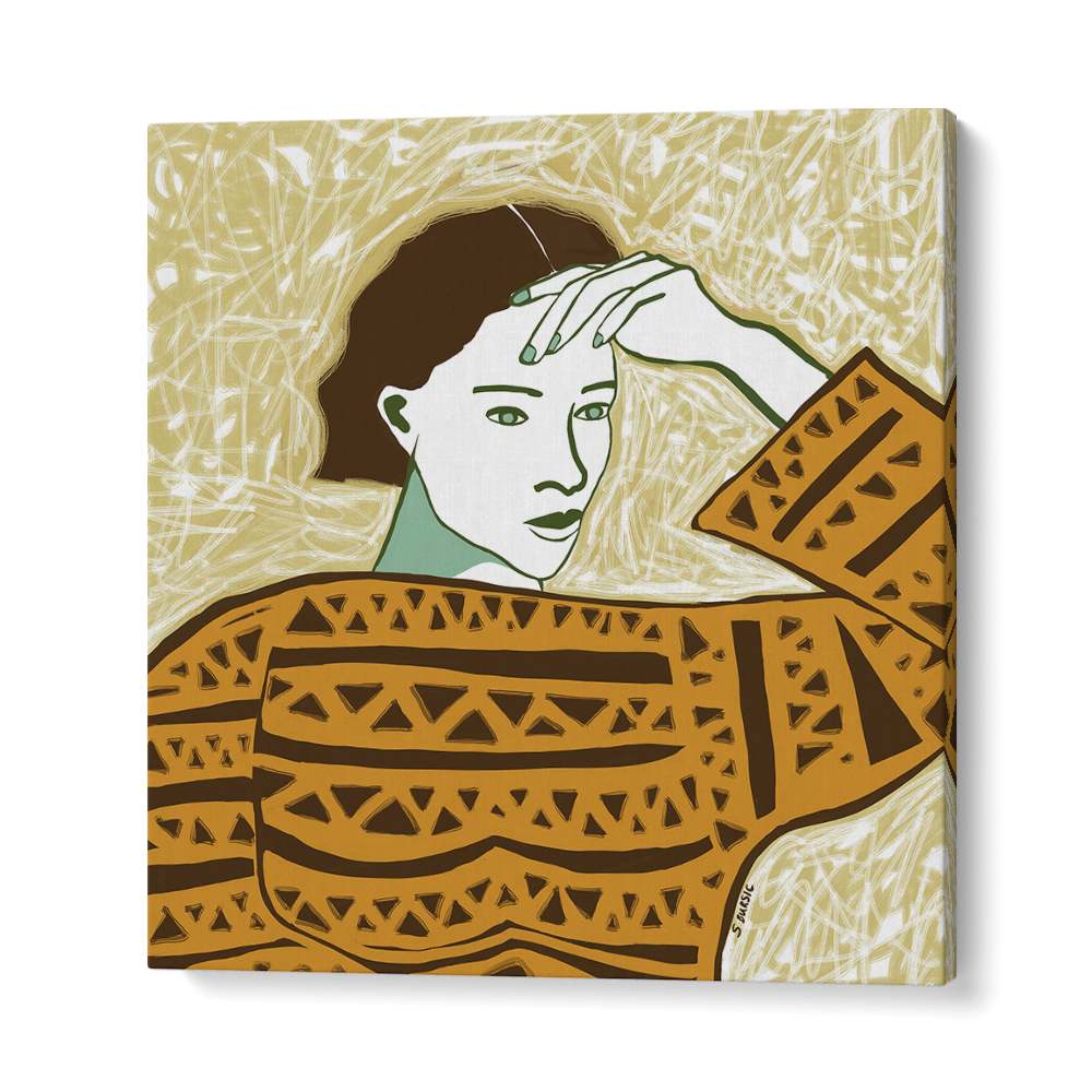 WOMAN WITH PENSIVE GAZE