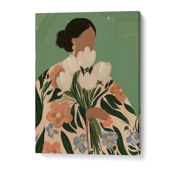WOMAN WITH TULIPS