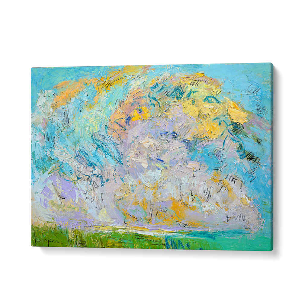 WHIMSICAL CLOUDSCAPE , LANDSCAPE PAINTINGS GalleryWrap canvas with soft floating clouds and luminous pastel horizon