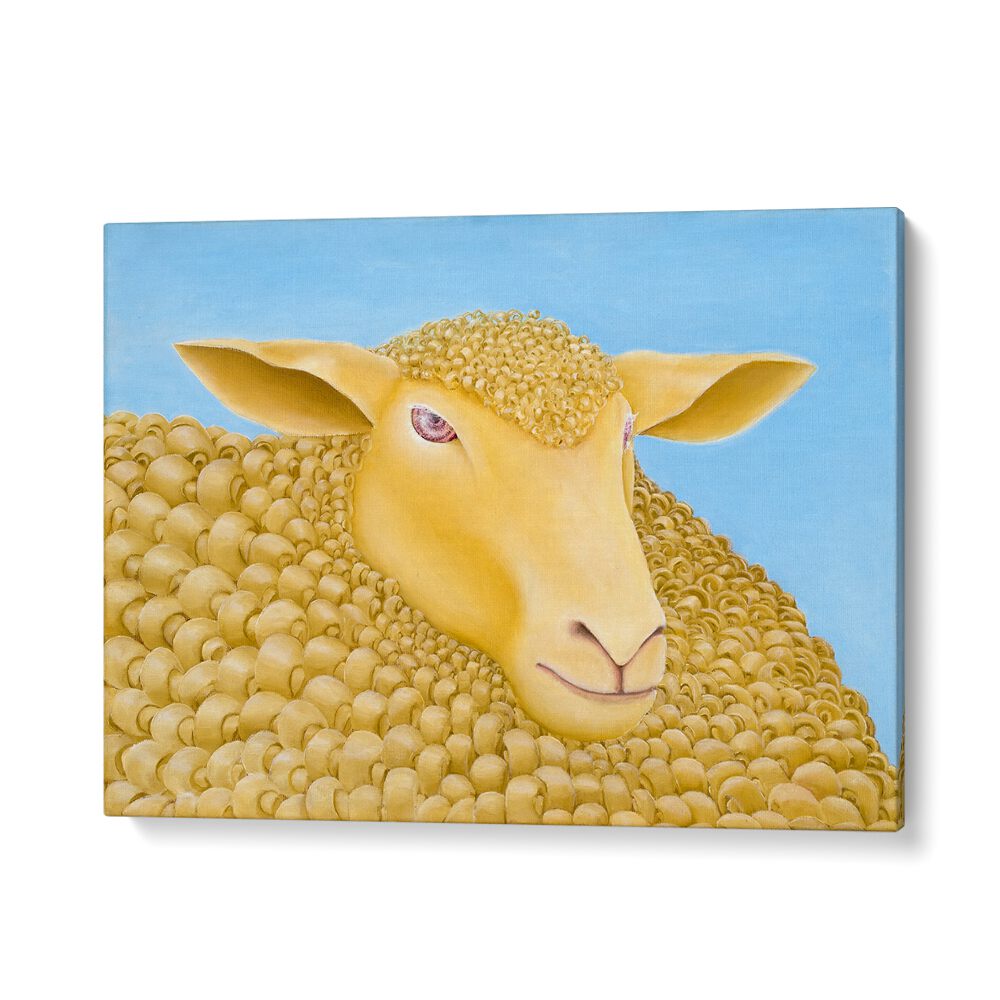 Charming WOOLLY MUNDANE, ANIMAL PAINTINGS featuring a unique sheep design, perfect for art enthusiasts.