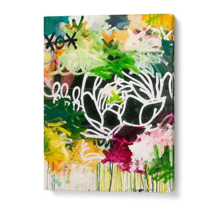 XO GREEN FLOWER , ABSTRACT PAINTINGS