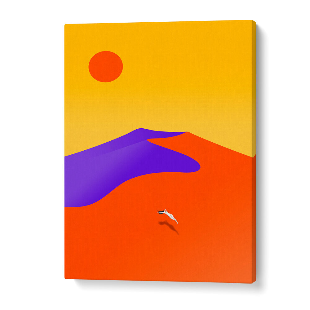 Vibrant FLOATING, LANDSCAPE PAINTINGS featuring bold colors and abstract shapes for modern decor.