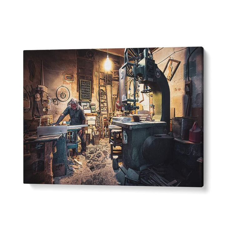 ABSTRACT painting - THE CARPENTER'S WORKSHOP by Asianmonk