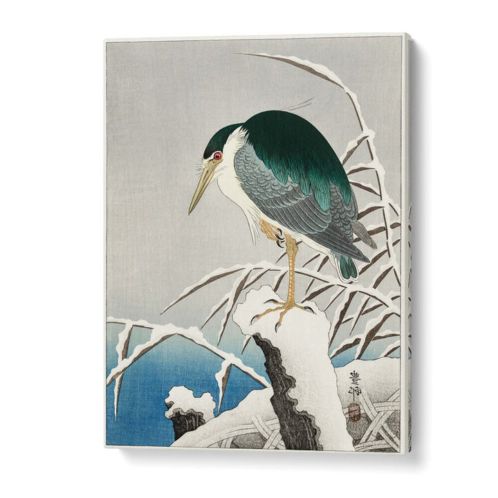 HERON IN SNOW (1920 - 1930)  , JAPANESE PAINTINGS , JAPANESE ART PRINTS