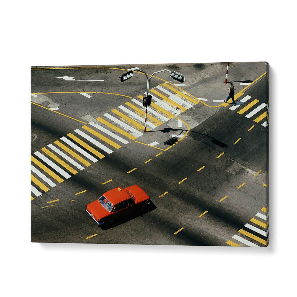 ABSTRACT painting - RED CAR NUMBER III by Asianmonk