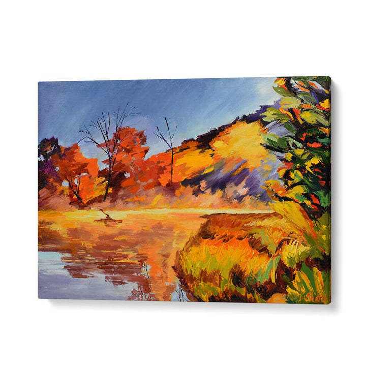 KAYAK AND ORANGE TREES , LANDSCAPE PAINTINGS