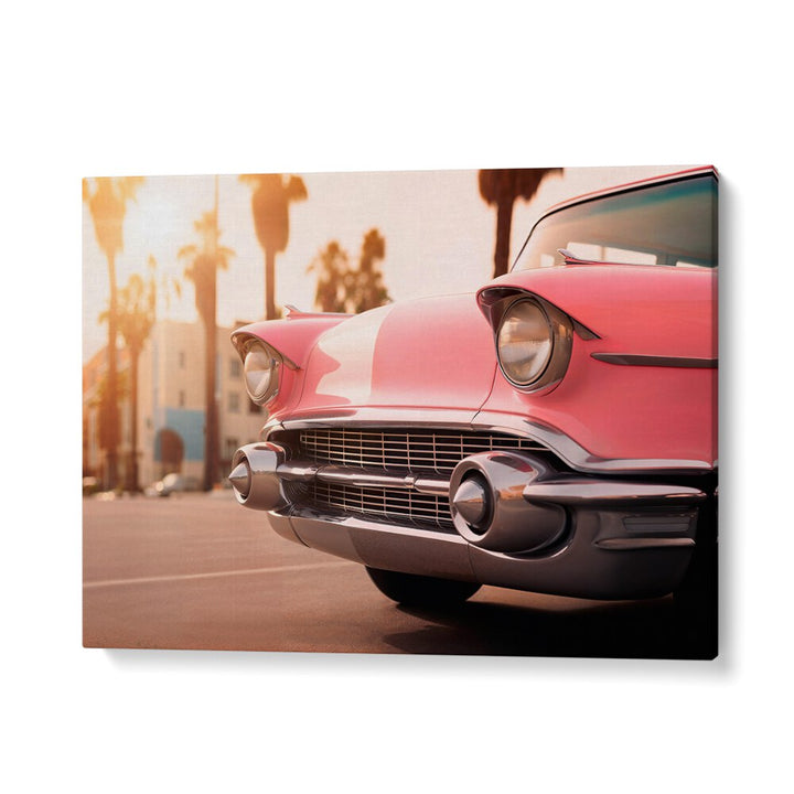 VENICE PINK RETRO CAR , CAR POSTERS