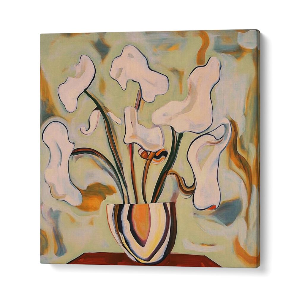 Stunning FLOWERPOT ABSTRACT artwork featuring elegant flowers, perfect for modern home decor. Enhance your space today!