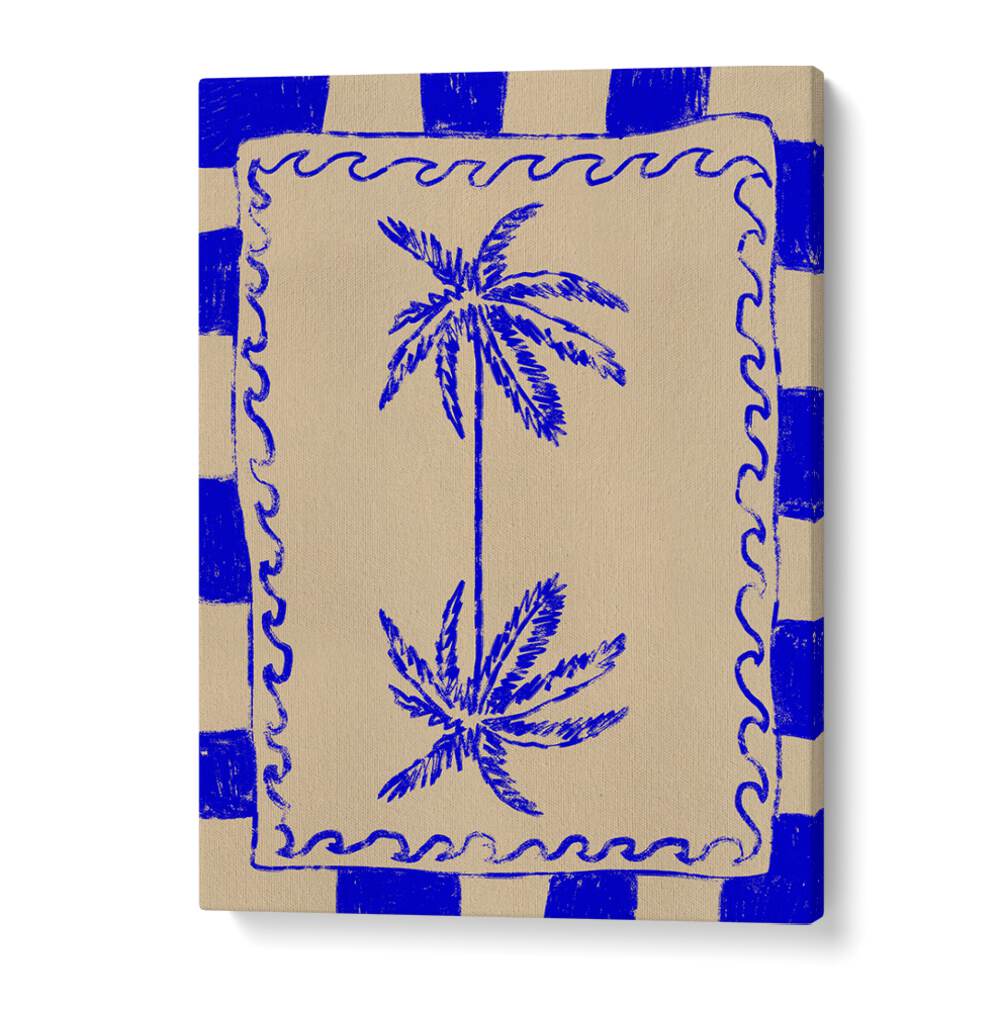 Enjoy the COASTAL CHARM, BEACH PAINTINGS featuring vibrant palm trees on a chic canvas, perfect for your home decor.