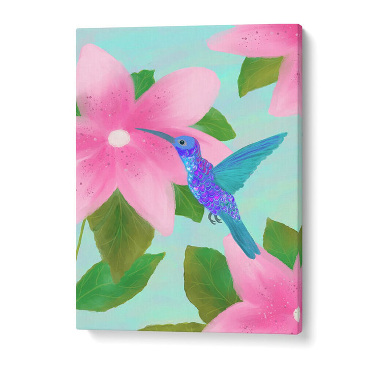 HUMMINGBIRD , FLORAL FLOWER PAINTINGS