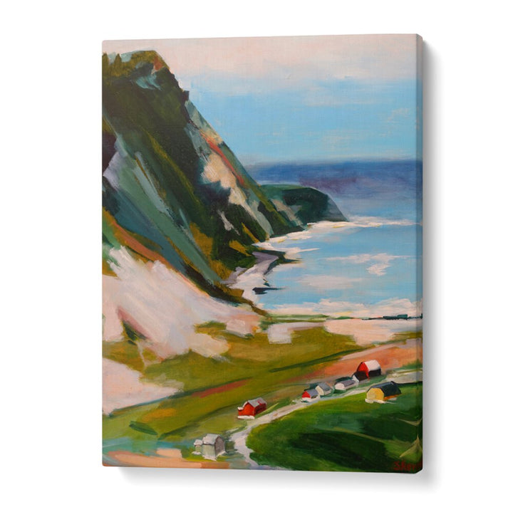 NORWEGIAN TOWN , LANDSCAPE PAINTINGS
